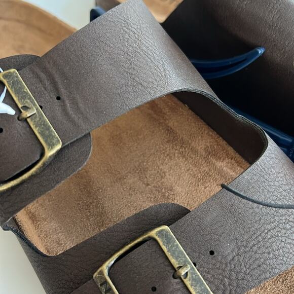 New Nautica Triun Men's Double Buckle Slide Comfort Sandal Waterproof Brown - Picture 9 of 9